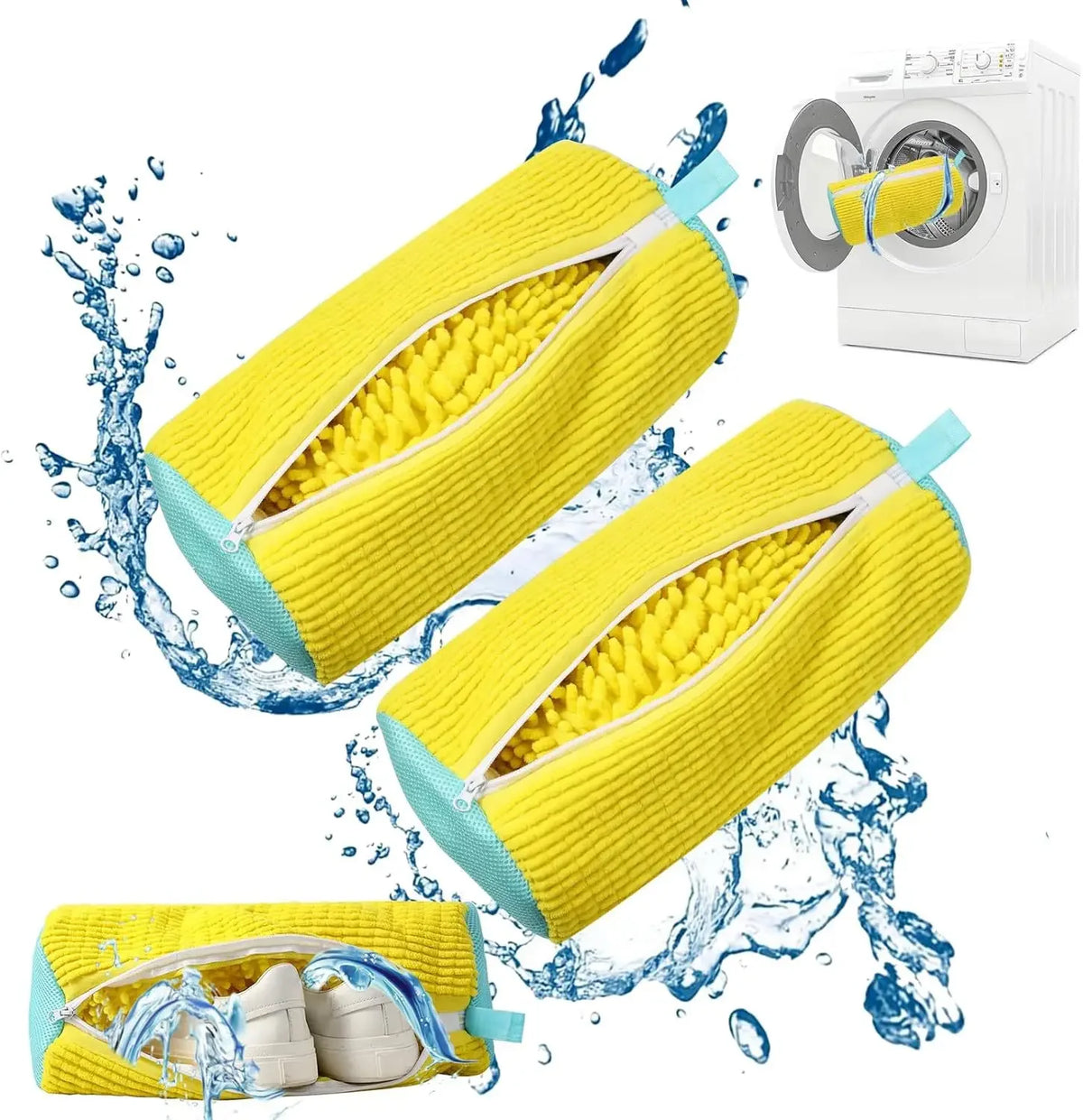 Chenille Shoe Laundry Bag – Non-Abrasive Mesh Protector for Sneaker Washing