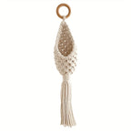 Macrame Plant Hanger – Woven Wall Tapestry Basket for Boho Home Decor