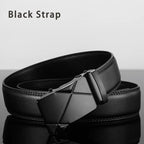 Mens Automatic Buckle Leather Belt – Luxury Business Accessory for Formal Wear