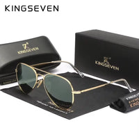 KINGSEVEN Alloy Pilot Sunglasses – Polarized UV400 Eyewear for Women Retro Style