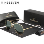 KINGSEVEN Alloy Pilot Sunglasses – Polarized UV400 Eyewear for Women Retro Style