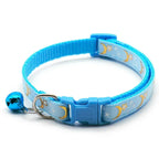 Adjustable Moon Star Dog Collar – Cute Bell Pet Necklace for Small Dogs and Cats