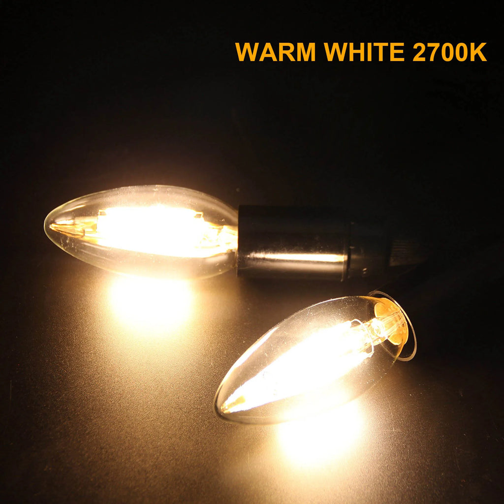Dimmable Candelabra LED Bulbs – Warm White Lighting for Chandeliers