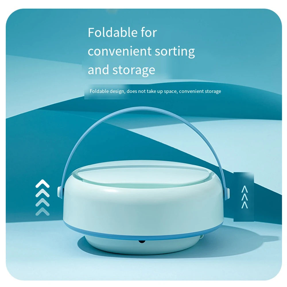 Portable Folding Washing Machine – Ultrasonic Mini Washer for Travel and Home