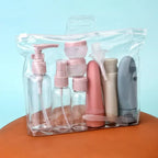 Silicone Travel Bottle Set – Refillable Leakproof Liquid Containers for Toiletries