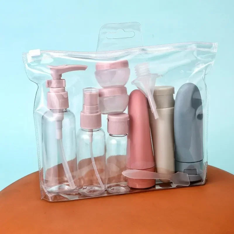 Silicone Travel Bottle Set – Refillable Leakproof Liquid Containers for Toiletries
