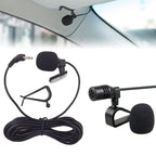 3.5mm External Microphone – Wired Clip-On Mic for Car Audio and Auto Radio