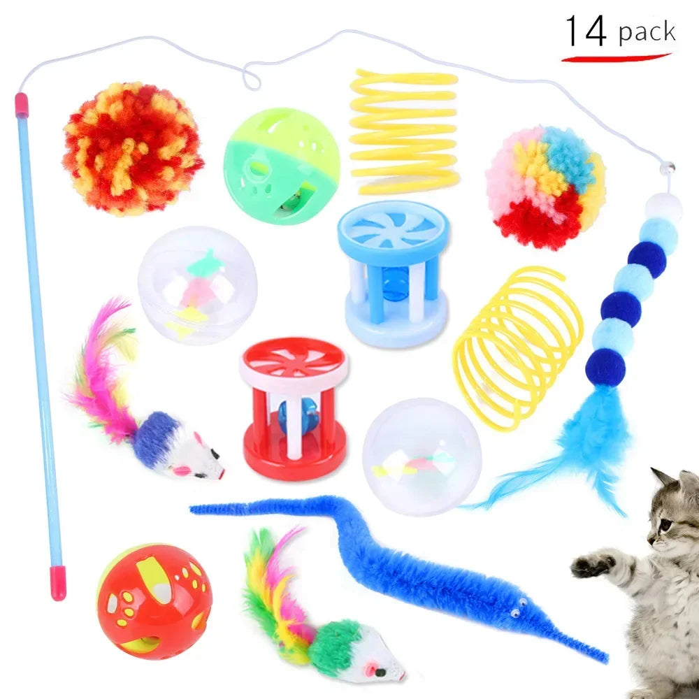 Interactive Cat Play Tunnel – Foldable Mouse and Fish Toy Set for Pets