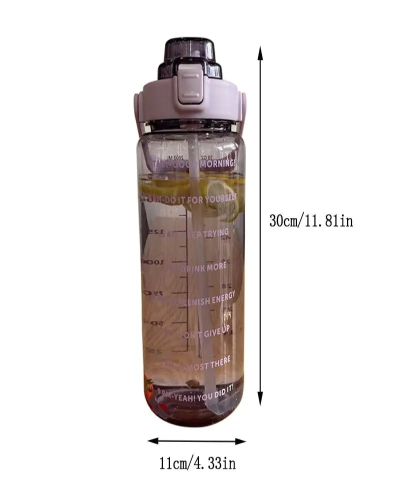 Large Capacity Plastic Water Cup – Straw Tumbler for Outdoor Camping