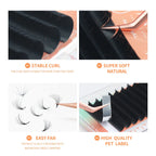 Easy Fanning Volume Lashes – Premium Matte Soft Extensions for Eyelash Artistry