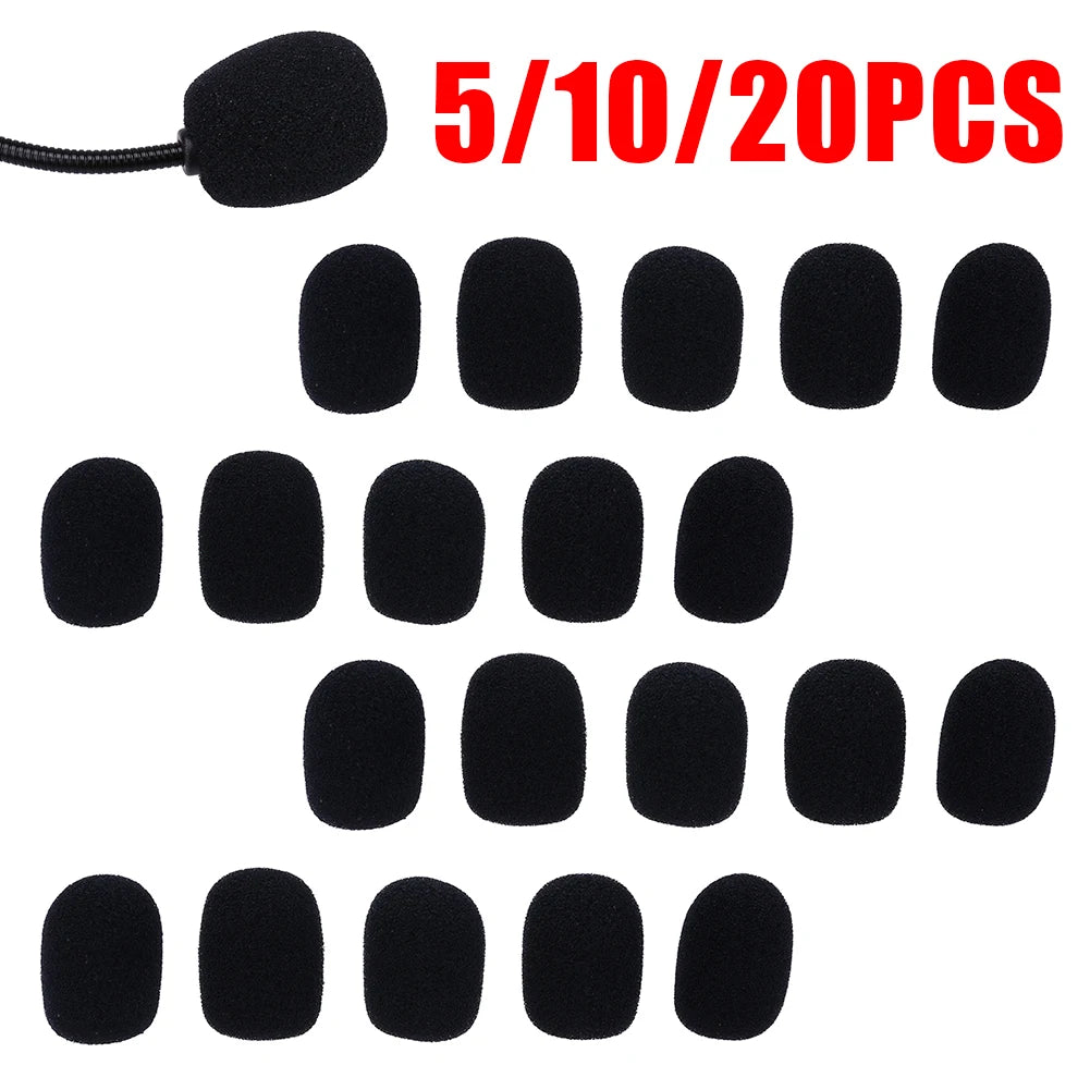 Soft Elastic Sponge Microphone Covers – Foam Windscreens for Headset Mics
