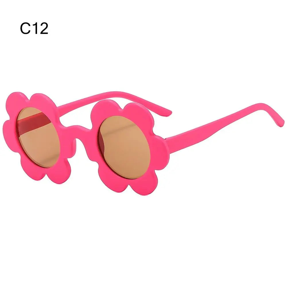 Retro Sunflower Round Sunglasses – Floral Festival Shades for Women