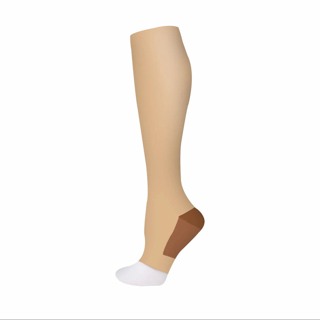 Graduated Compression Stockings – Open Toe Calf Sleeves for Varicose Veins