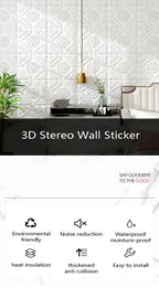 3D Self-Adhesive Wall Tiles – Waterproof Foam Panels for Bedroom Decor