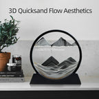 3D Moving Sand Art Frame – Dynamic Liquid Hourglass for Office Home Decor