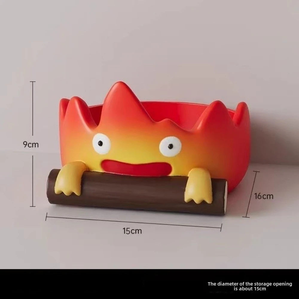 Calcifer Resin Key Holder – Cute Flame Statue for Entryway Home Decor