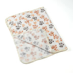 Plush Fleece Pet Blanket – Warm Footprint Mat for Small to Large Dogs and Cats