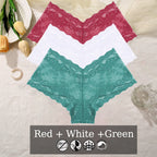 Floral Lace Panties – Sexy V-Waist Breathable Underwear for Women