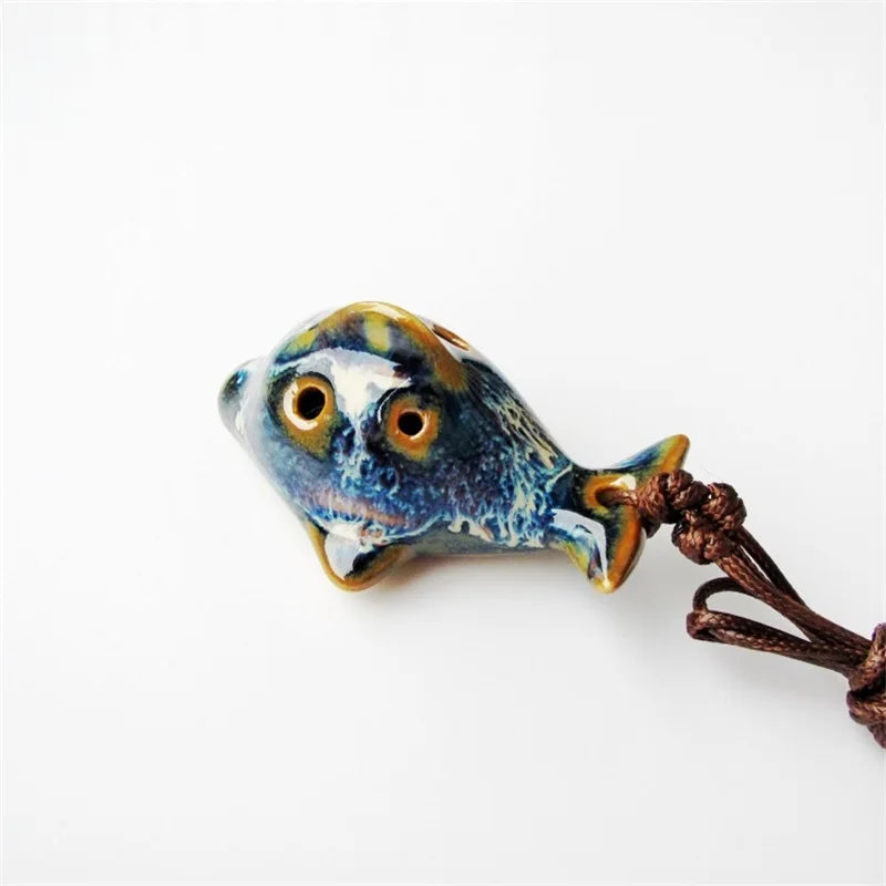 Ceramic Tortoise Alto Ocarina – 6-Hole Musical Flute for Kids and Beginners