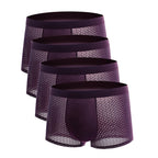 Ice Silk Mesh Boxer Briefs – Breathable Plus Size Underwear for Summer
