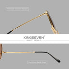 KINGSEVEN Alloy Pilot Sunglasses – Polarized UV400 Eyewear for Women Retro Style