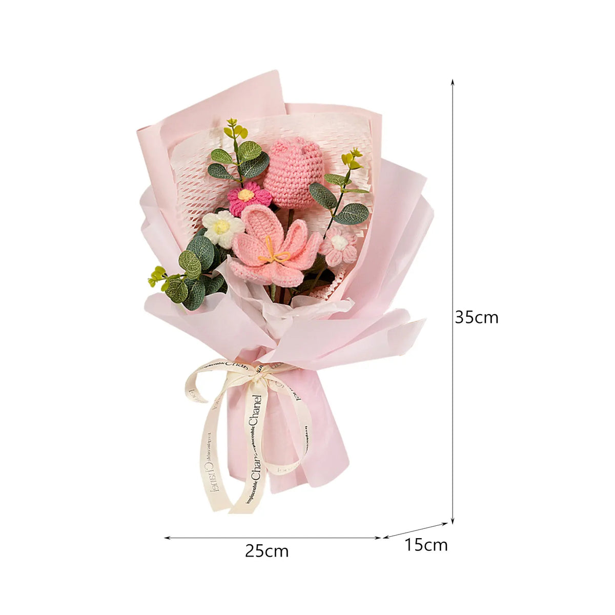 Handmade Crochet Flower Bouquet – Knitted Floral Decor for Gift Giving