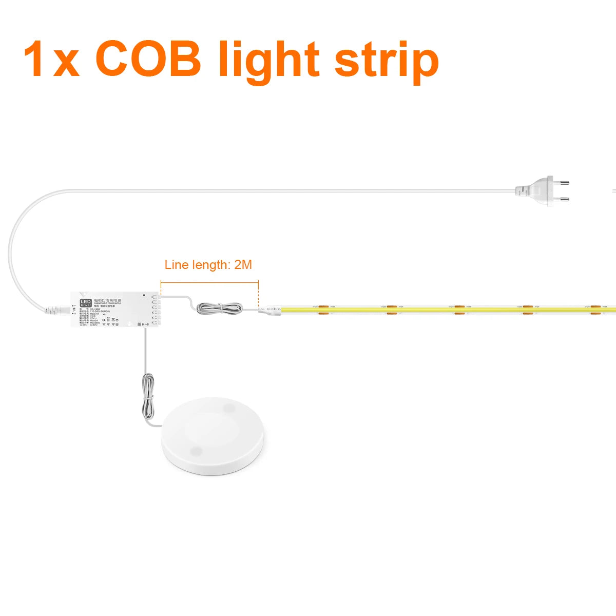 COB LED Strip Lights – Motion Sensor Under Cabinet Lamp for Closet Wardrobe