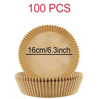 Disposable Air Fryer Parchment Liners – 9 Inch Nonstick Paper for Baking