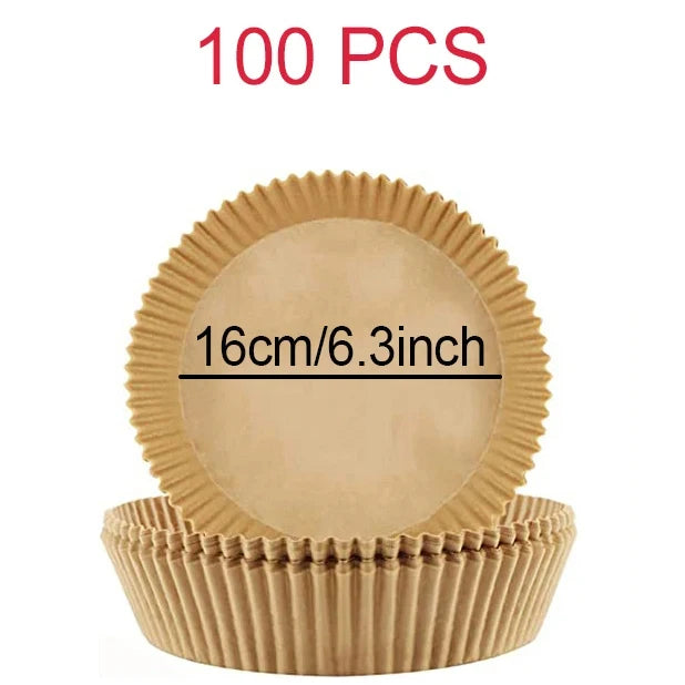 Disposable Air Fryer Parchment Liners – 9 Inch Nonstick Paper for Baking