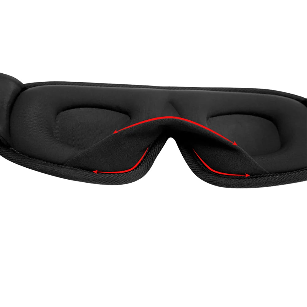 Soft 3D Contoured Eye Mask – Breathable Light Blocking for Travel Sleeping
