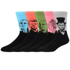 Combed Cotton Crew Socks – Novelty Patterned Casual Apparel for Men and Women