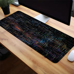 Large Colorful Particle Mouse Pad – Non-Slip Desk Mat for PC Gaming