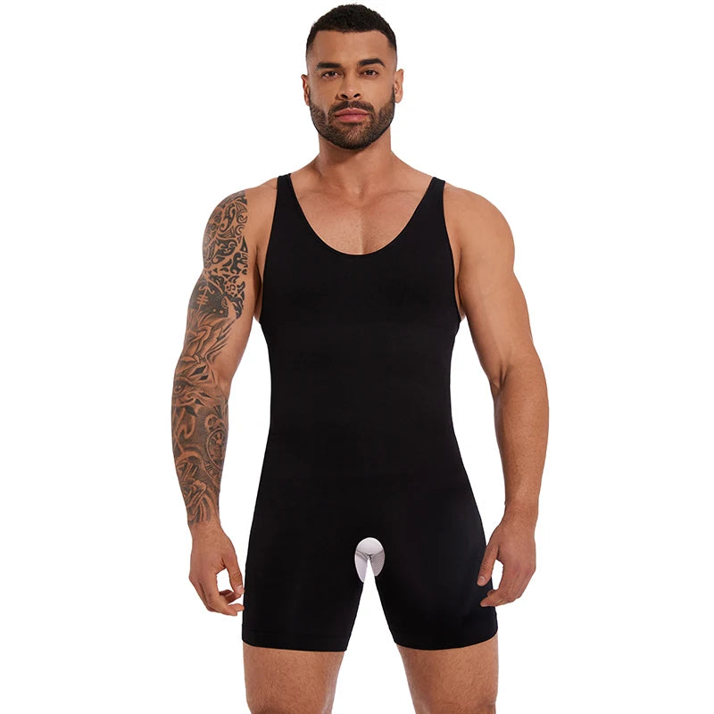 Men Full Body Shapewear – Compression Bodysuit for Tummy Control