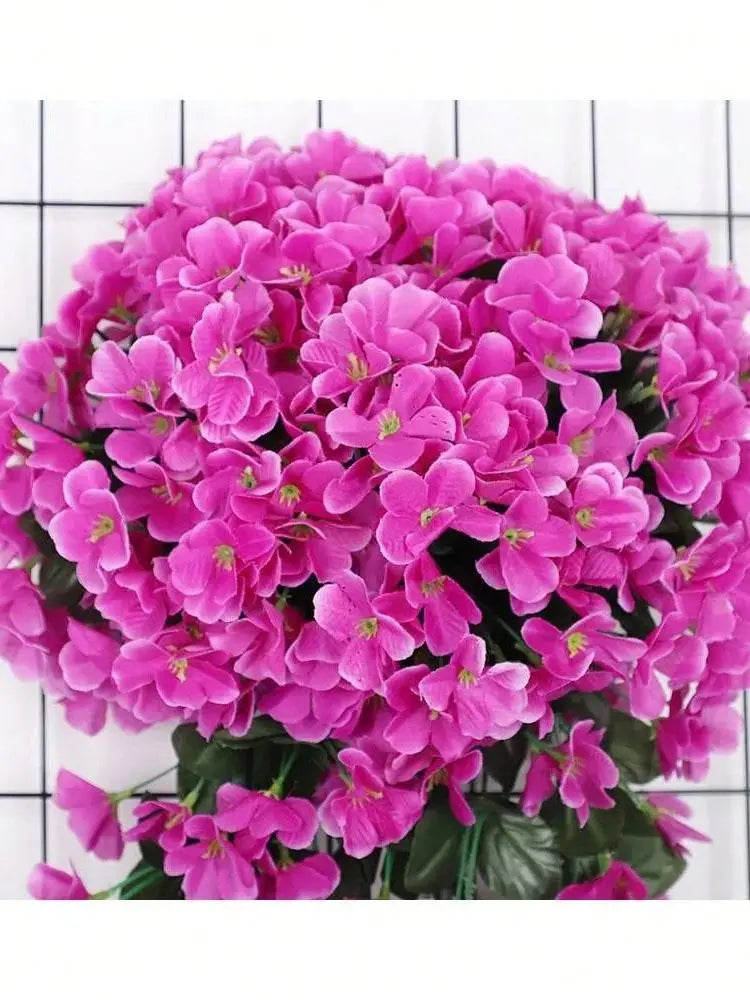 Artificial Silk Violet Hanging Plant – Faux Floral Decor for Home Garden