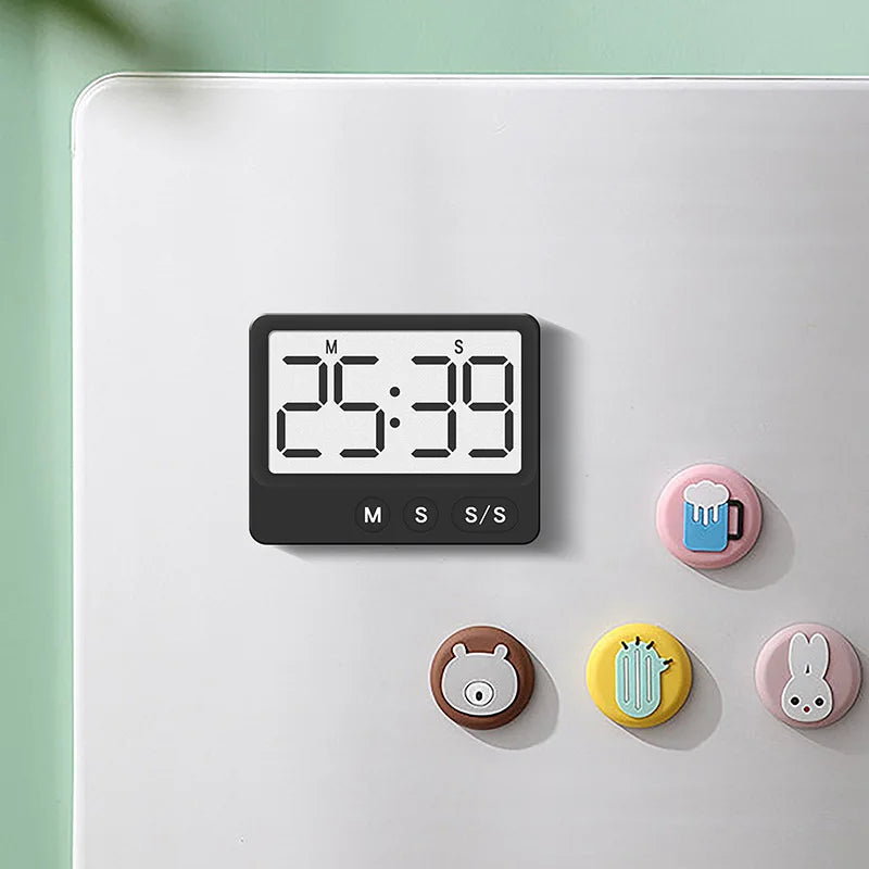 Digital Magnetic Countdown Timer – Large LCD Display for Kitchen and Study