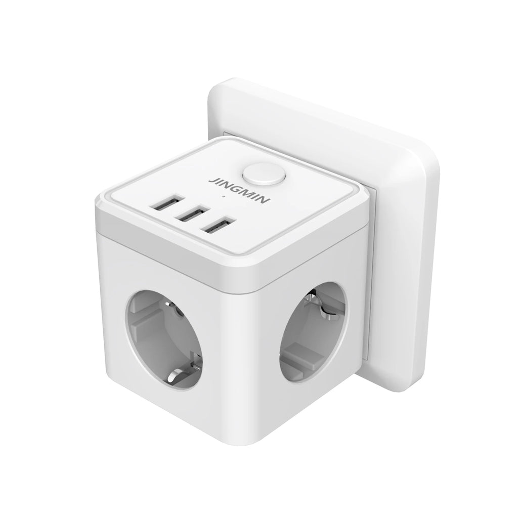 Wall Socket Extender – USB Charging Cube Adapter for Travel and Office