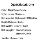 Mens PU Leather Belt – Designer Style Metal Pin Buckle for Casual Jeans