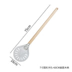 Perforated Aluminum Pizza Peel – Non-Slip Wooden Handle for Home Baking