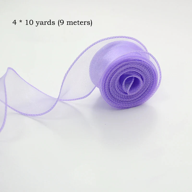 Chiffon Silk Ribbon – 10 Yard Organza Fabric for Wedding Decor and Crafting