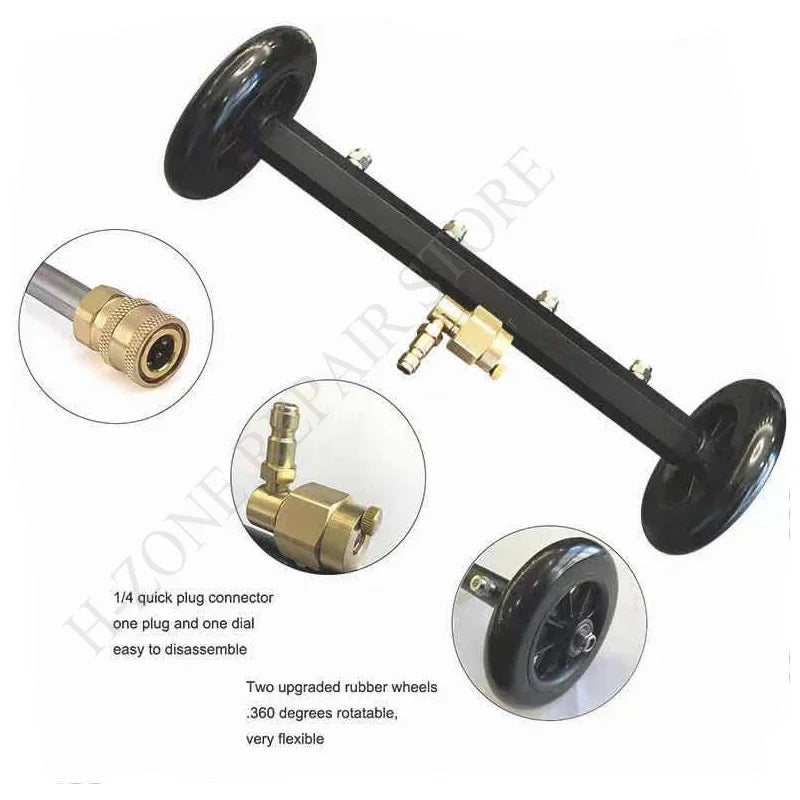 High Pressure Car Chassis Cleaner – 16 Inch Water Broom with Extensions
