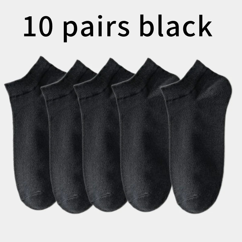 Cotton Mid-calf Socks – Solid Colour Daily Wear for Men