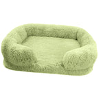 Plush Rectangular Dog Bed – Washable Fluffy Pet Cushion for Small to Large Dogs