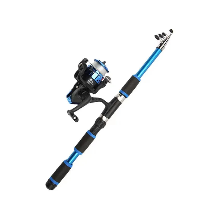 Telescopic Fishing Rod Set – Portable Spinning Reel Kit for Outdoor Travel
