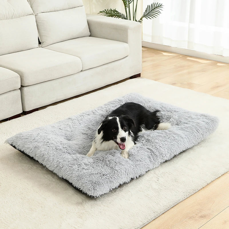Plush Pet Bed – Soft Long Fur Cushion for Dog and Cat Sleeping