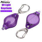 UV LED Keychain Flashlight – Dual 365/395nm Light for Stain and Ink Detection