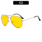 Double Bridge Aviator Sunglasses – Alloy Frame Gradient Lenses for Unisex Fashion