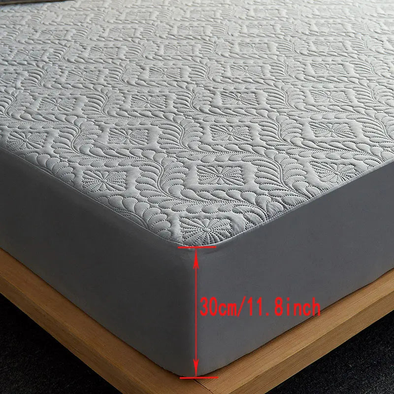 Quilted Waterproof Mattress Protector – Fitted Sheet for Bedding Protection