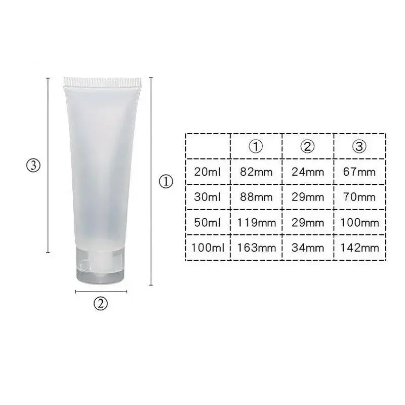 Refillable Cosmetic Squeeze Tubes – Portable Travel Containers for Lotion Creams