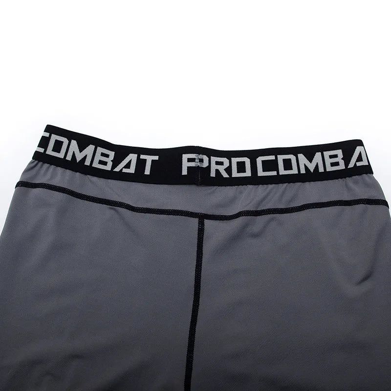 Men Compression Training Shorts – Elastic Gym Leggings for Bodybuilding Workout