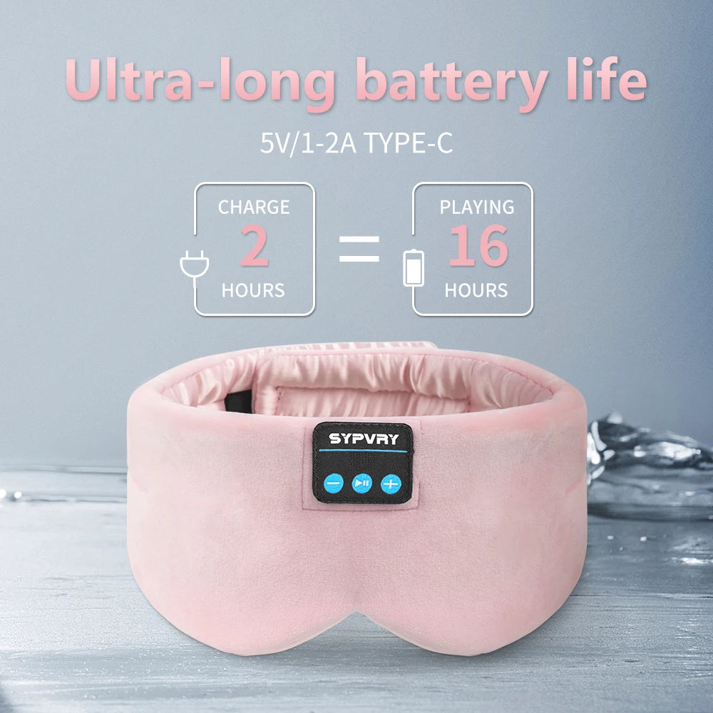 Bluetooth Sleeping Eye Mask – Wireless Music Headset for Travel and Insomnia